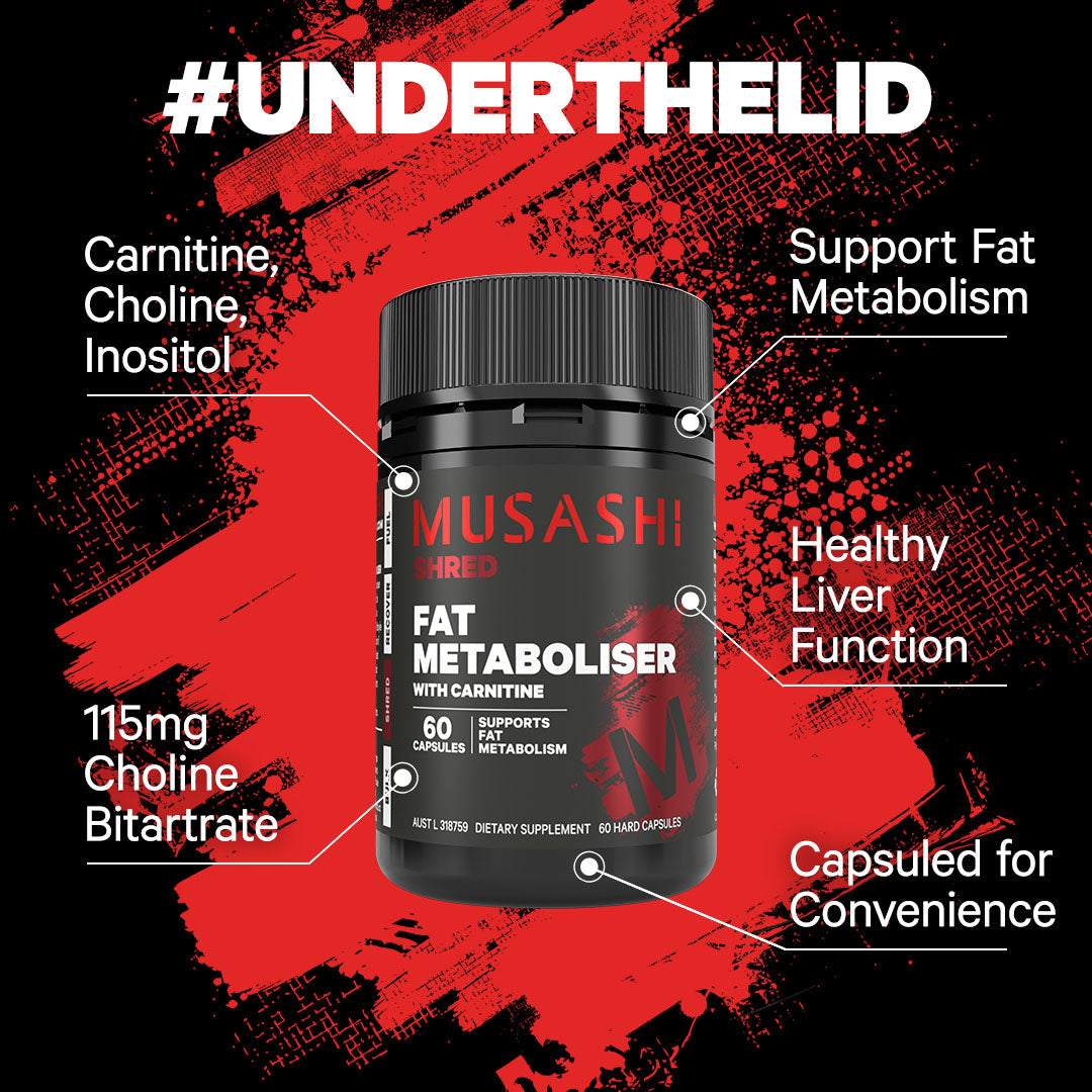 Musashi Capsules Fat Metaboliser with Carnitine 60 Capsules