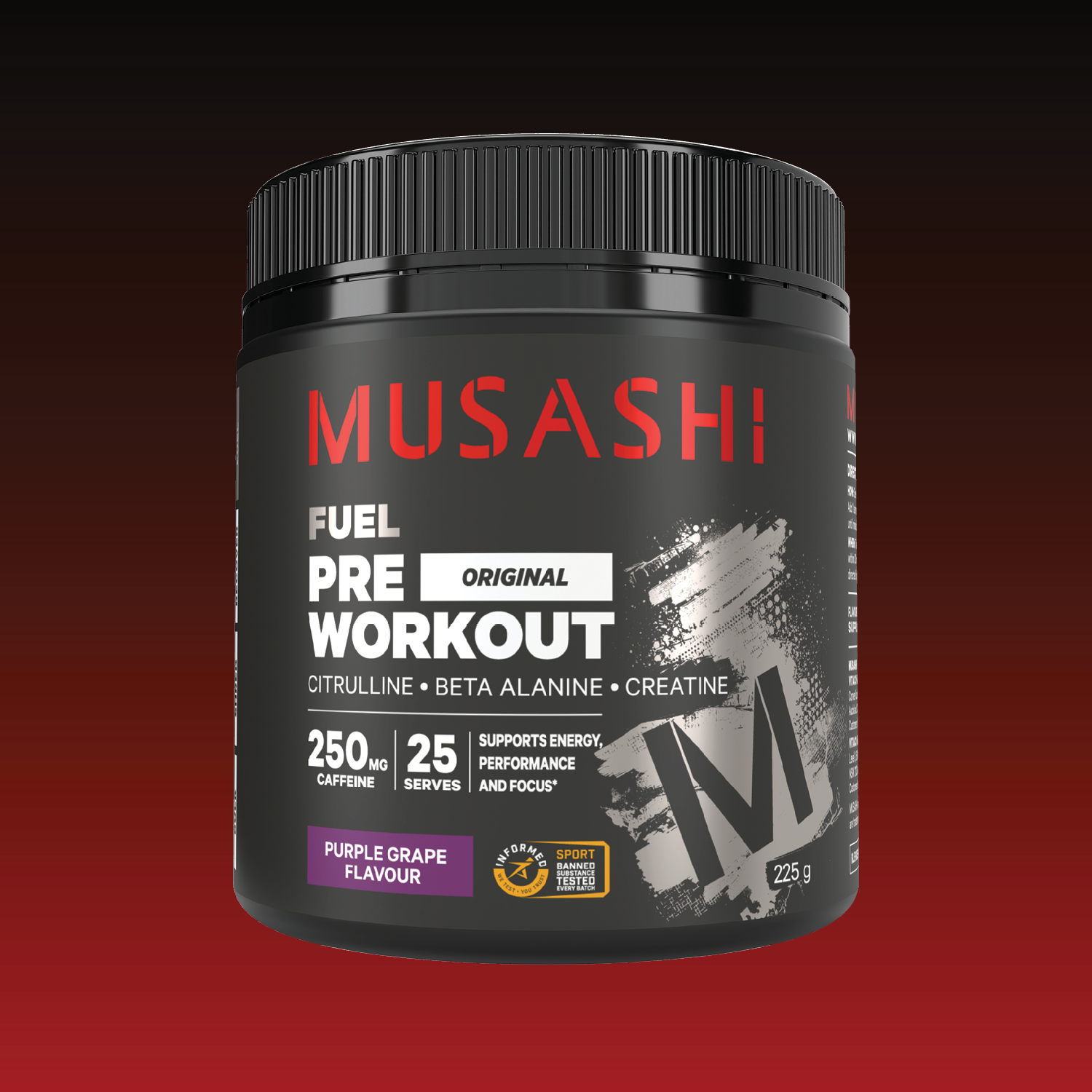 Musashi Supplements Purple Grape Pre Workout 225g