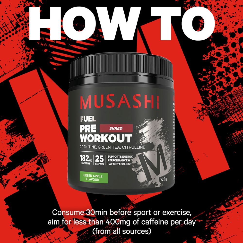 Musashi Supplements Pre Workout Shred 225g