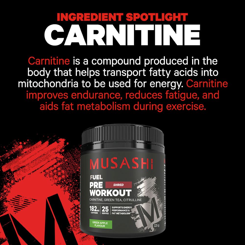 Musashi Supplements Pre Workout Shred 225g