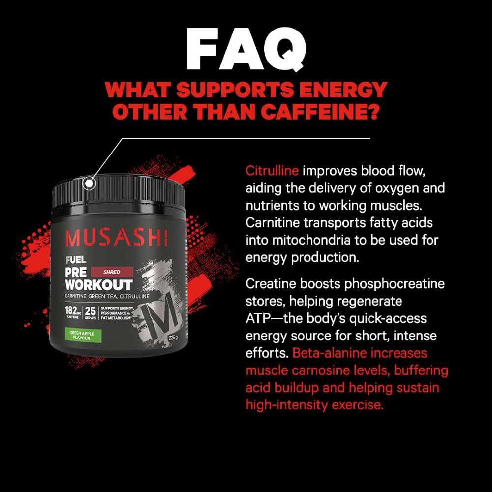 Musashi Supplements Pre Workout Shred 225g
