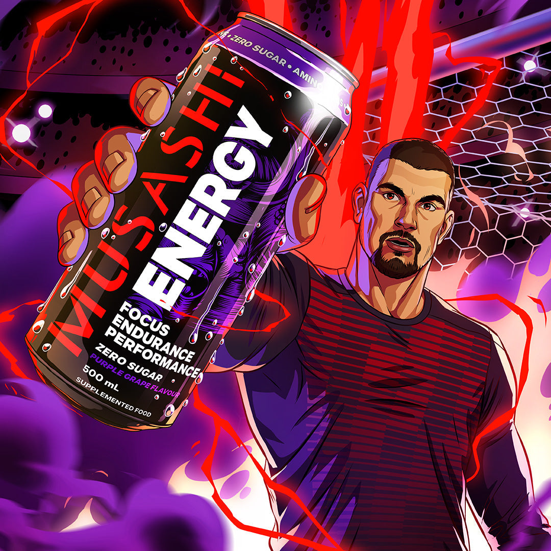 Musashi Energy Drink Artwork