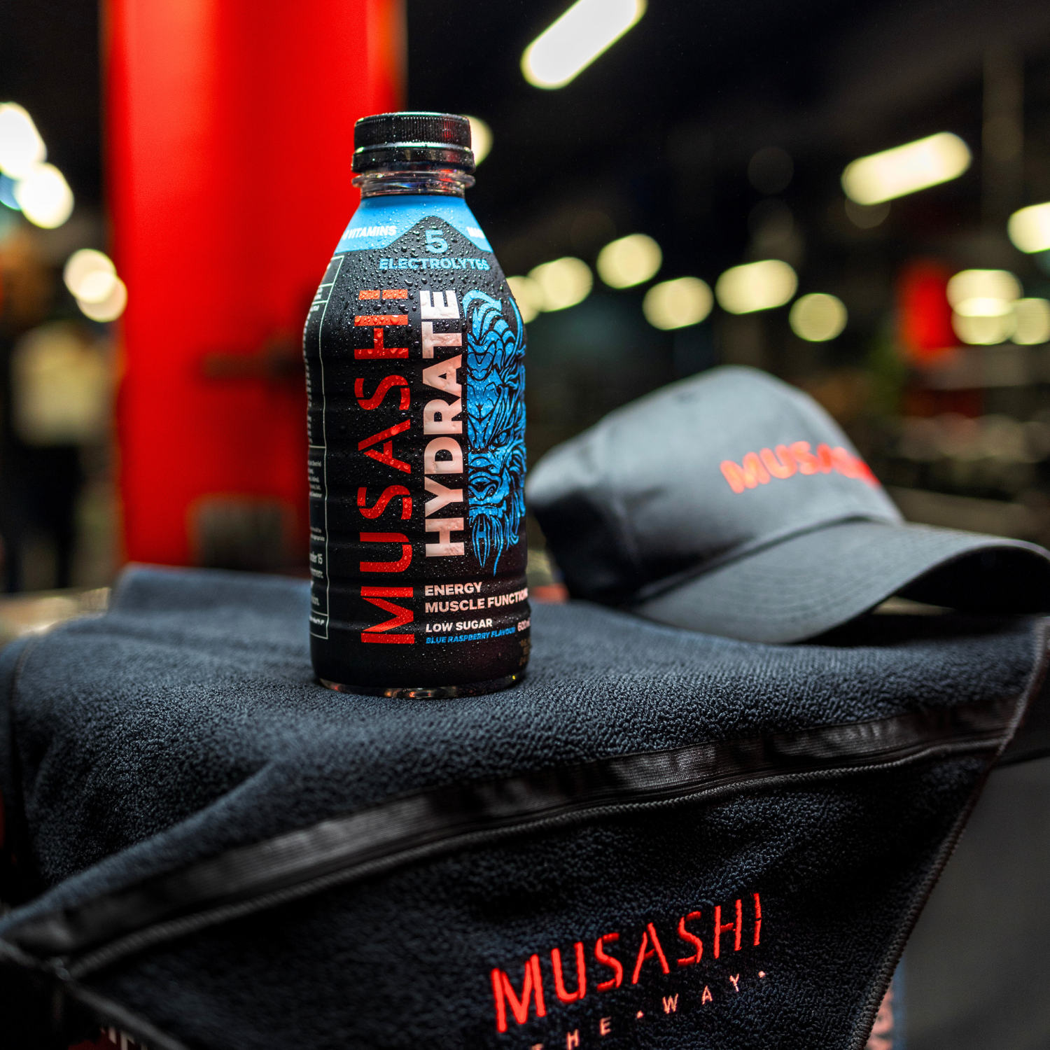 Musashi Hydrate energy drink bottle