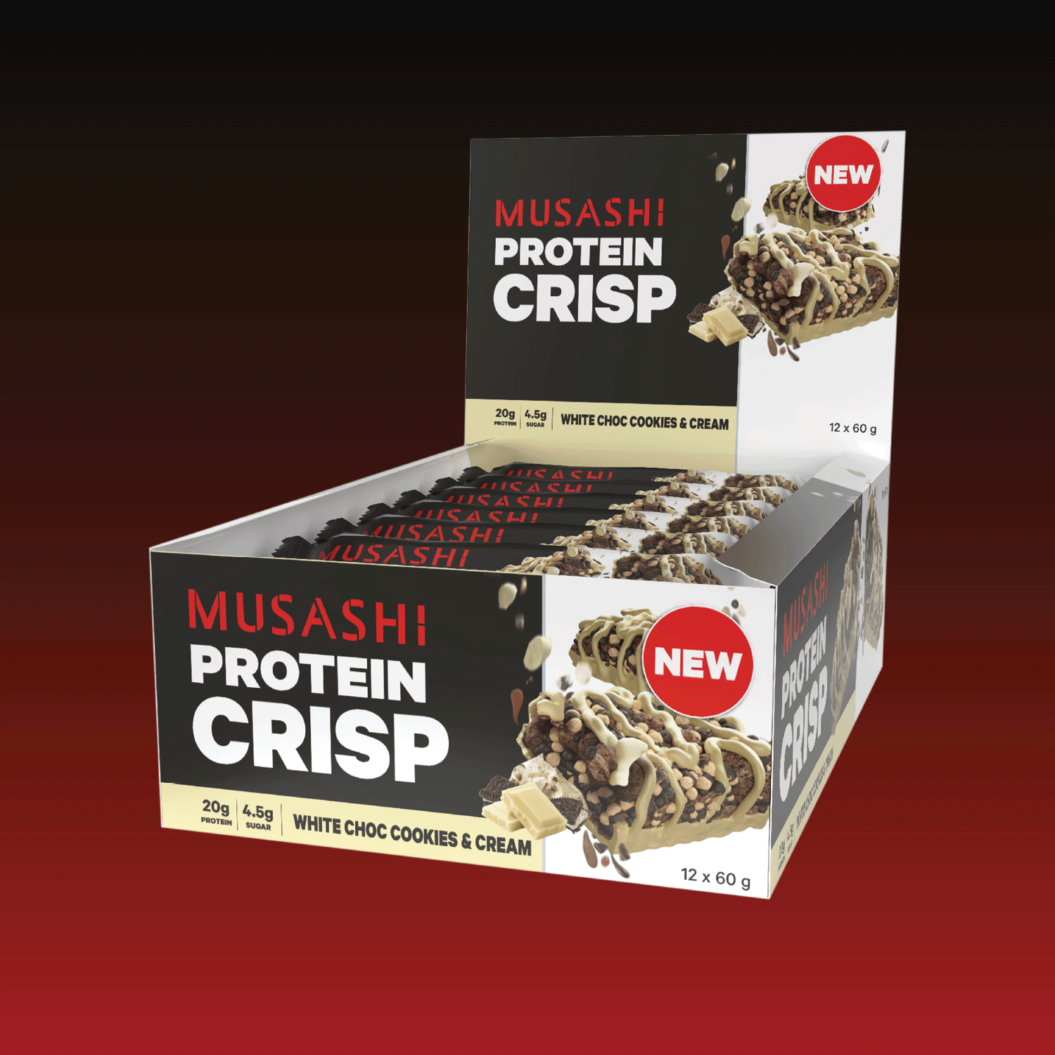 Musashi Protein Crisp White Choc Cookies and Cream
