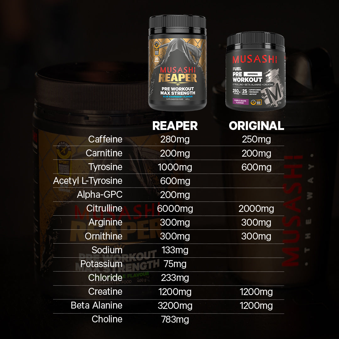 Musashi Supplements REAPER PRE-WORKOUT MAX STRENGTH 400g
