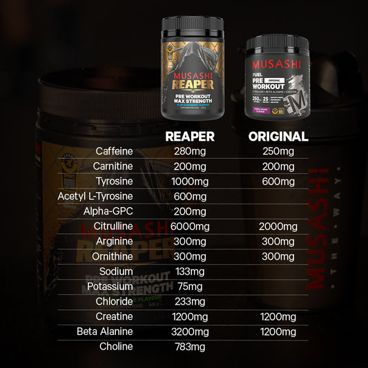 Musashi Supplements REAPER PRE-WORKOUT MAX STRENGTH 400g
