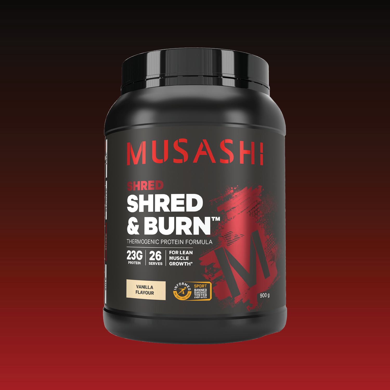 Musashi Protein Powder 900G / Vanilla Shred & Burn Protein Powder