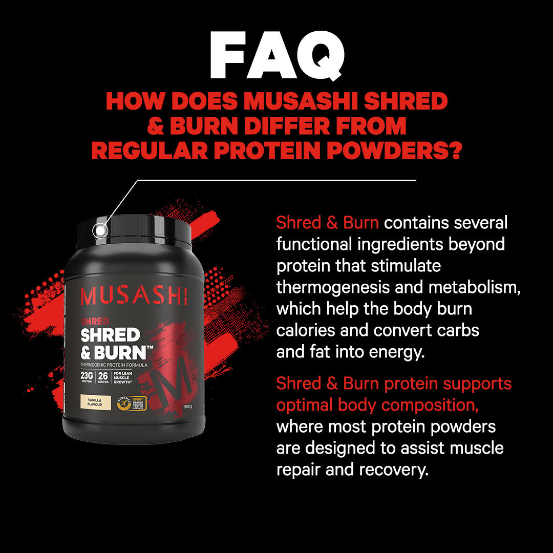 Musashi Protein Powder Shred & Burn Protein Powder